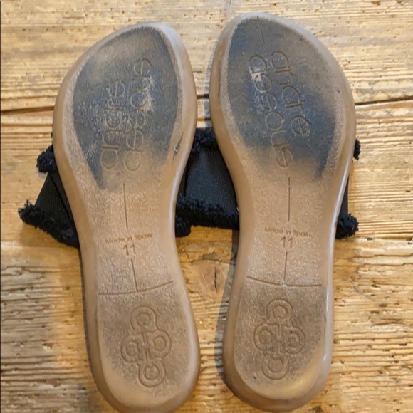ANDRE‎ ASSOUS COMFORTABLE BLACK NANETTE FLAT THONG SANDALS SZ 11 - Picture 5 of 5
